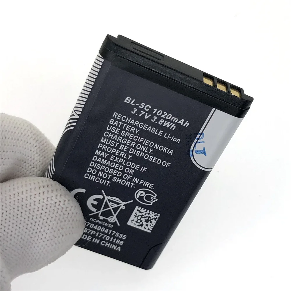 Batería recargable para teléfono móvil, pila de alta calidad para nokia 6600, N70, N71, N72, N91, E60, BL 5C, 1200mah, BL-5C