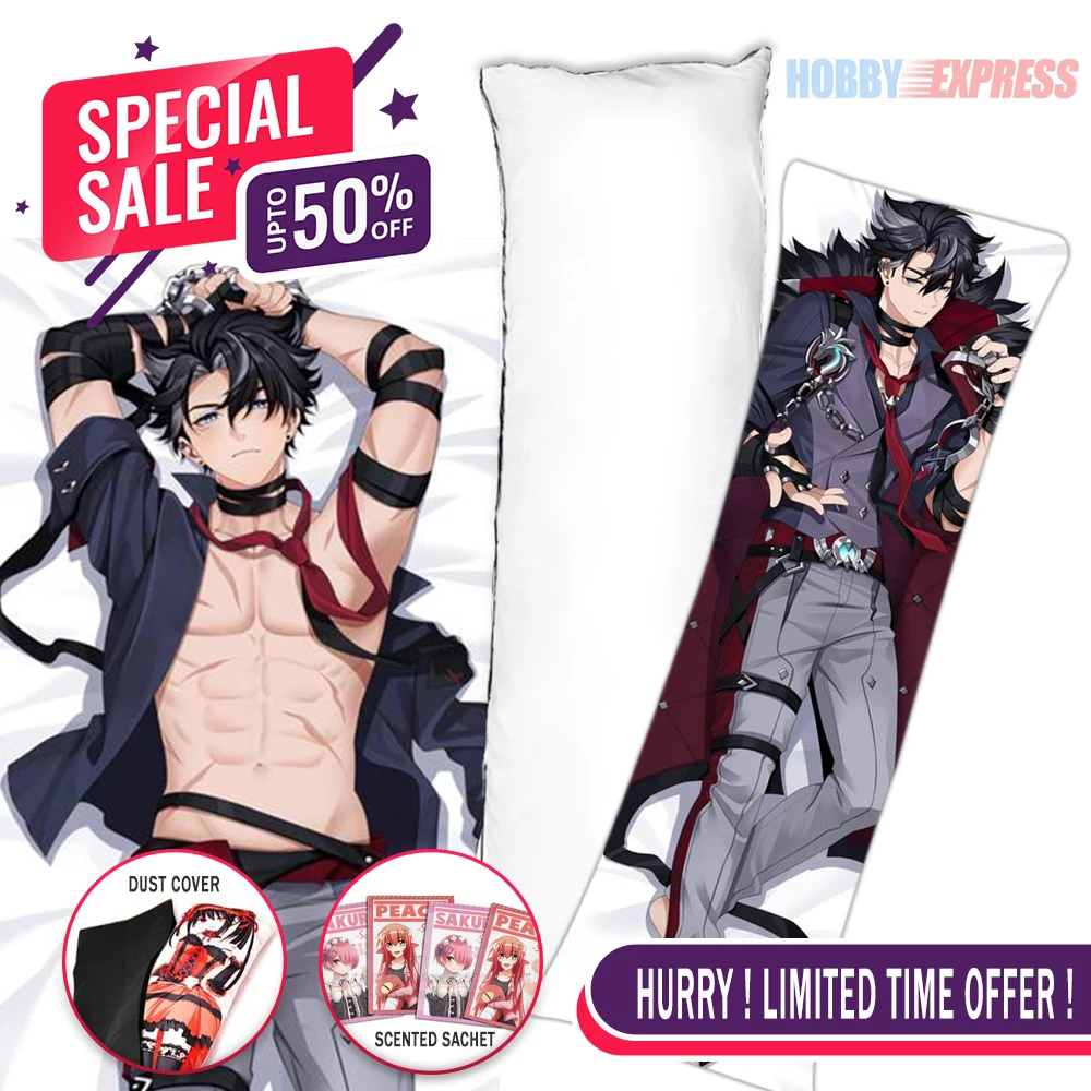 Hobby Express Anime Dakimakura Japanese Otaku Waifu Life Size Doublesided Hugging Body Pillow Cover Wriothesley 248424