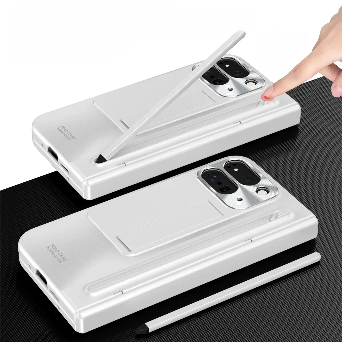 Protection complète Film de verre placage charnière coque de téléphone Google Pixel 9 Pro support pliable Protection couverture arrière avec toucher