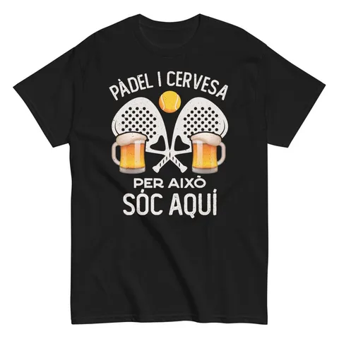 Camiseta Padel Cerveza Divertida Frase