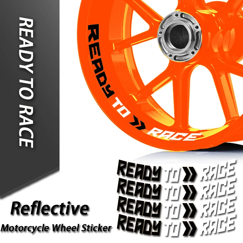 For KTM Adv Duke 390 690 790 890 1190 Rc 1290 Adventure Reflective Motorcycle Wheel Sticker Rim Decals READY TO RACE Accessories