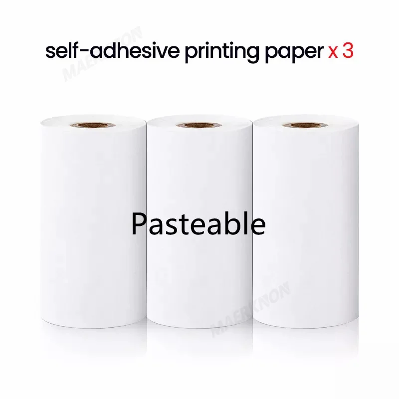 Portable Mini Printer Paper Thermal Paper Label Sticker Color Adhesive Self-adhesive Paper for Phone Photo Inkless Printing 57mm