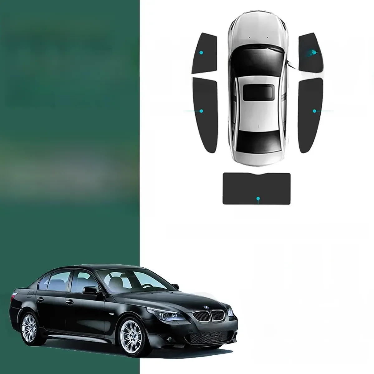 Pare-soleil de voiture pour BMW série 5 E60 2003-2010, rideau de pare-brise avant, fenêtre latérale arrière pour bébé