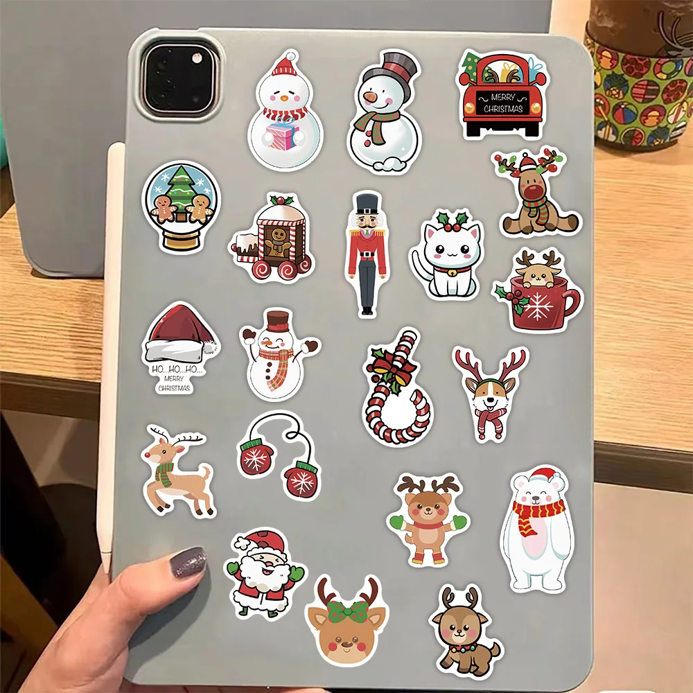 50 個漫画クリスマス落書きステッカー装飾ギター DIY 荷物ラップトップ電話ケース防水ステッカー
