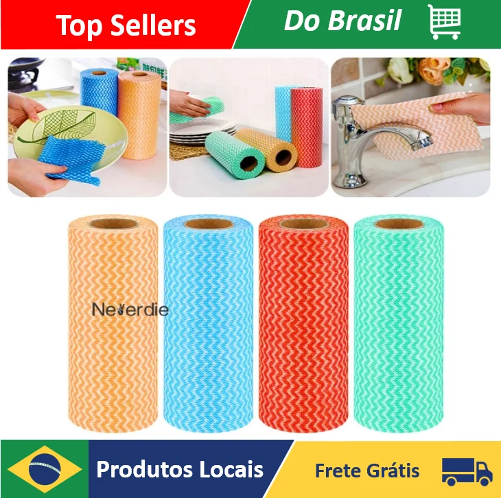 Multipurpose Kitchen Cloth Roll with 50 Anti-Bacterial Cloes-Neverdie Store