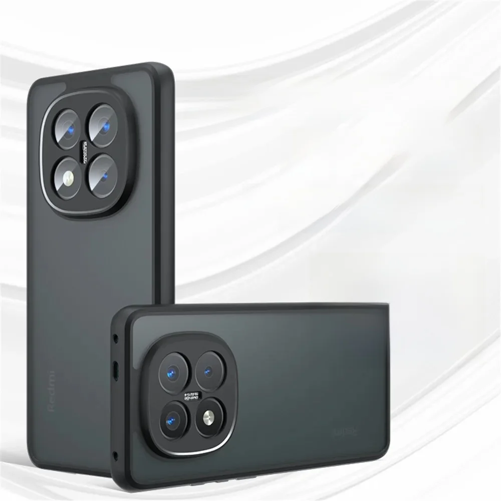 Coque de téléphone mate armure de luxe, étui antichoc en acrylique Transparent pour Xiaomi Redmi Note 14 13 Pro Plus 4G 5G sur Redmi 14C 13