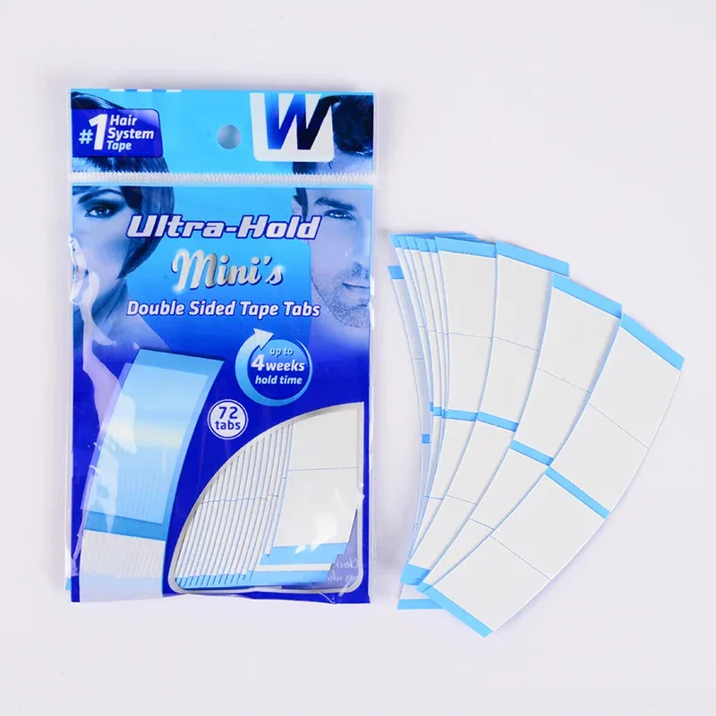 36pcs/bag Blue Ultra hold mini tape lace front tape 72 TABS double sided Tape for toupee wig adhesive 4 weeks lasting