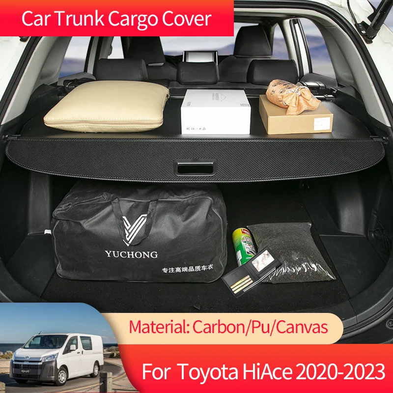 

Car Trunk Cargo Cover Luggage Storage Rear Boot Tray Security Shielding Shade for Toyota HiAce GranAce Majesty H300 Accessories