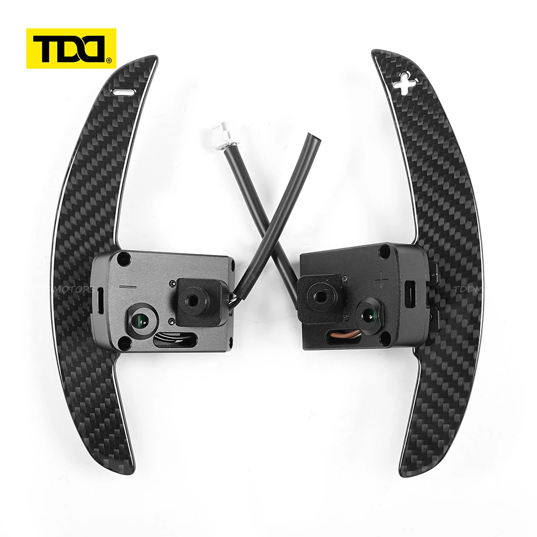 

Глянцевые магнитные переключатели из углеродного волокна TDD для NISSAN 400Z GTR R35 2017+, удлинение весла рулевого колеса Plug and Play