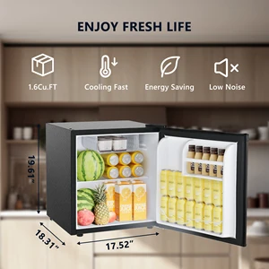 SIMZLIFE 1,7 Cu.Kulkas Mini Ft dengan Freezer Kulkas Kompak Satu Pintu yang Dapat Dibalik Kulkas yang Dapat Disesuaikan untuk Kamar Tidur Kantor Bar 8 kulkas dengan penjualan terbaik dengan freezer - №