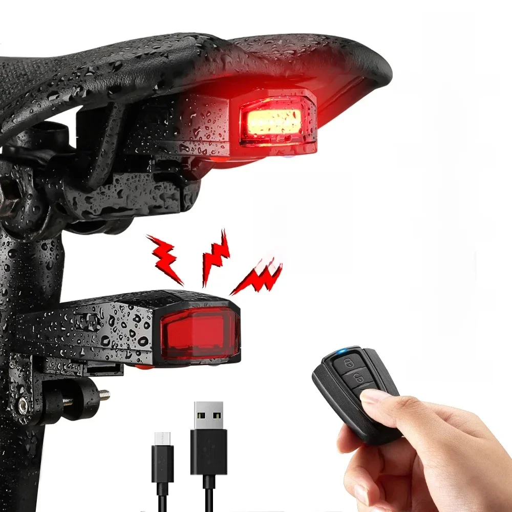 AliExpress Wireless Anti-theft Bike Alarm Bicycle Tail Lights Rechargeable 120dB Smart Brake Light IPX5