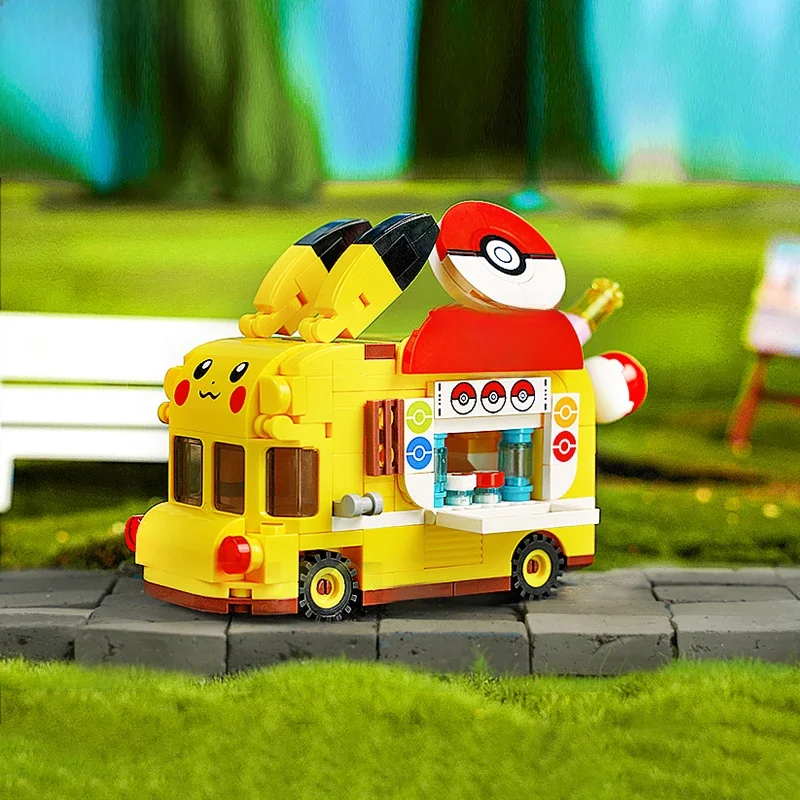 Voiture Pokemon classique Anime Center maison Pikachu Mewtwo Charizard Venusaur blocs de construction briques ensembles modèle bricolage jouet pour cadeau