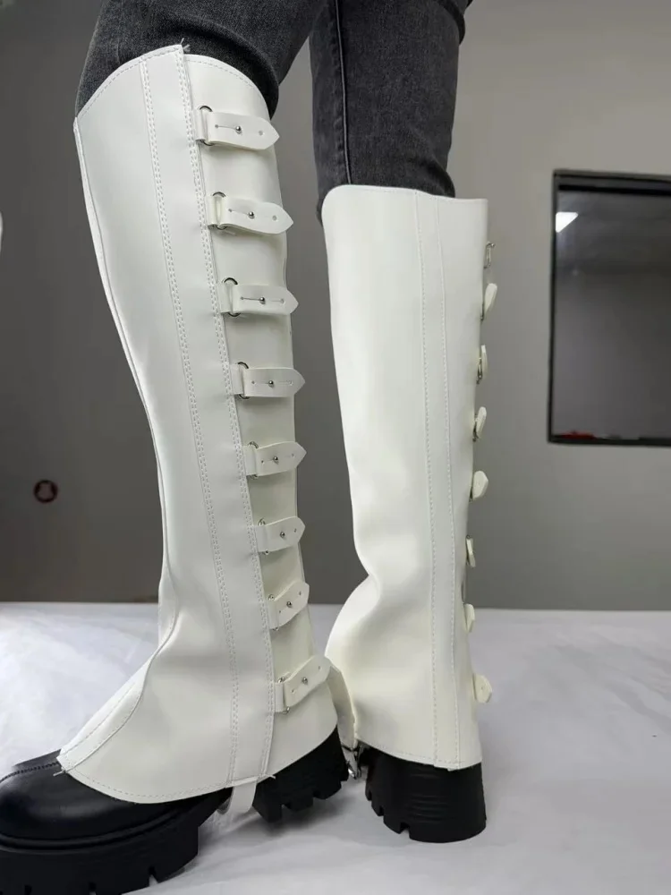 Armure de jambe en cuir de chevalier Viking médiéval, bottes Steam Punk, couvre-chaussures, Costume de Cosplay, Leggings, bottes hautes unisexes, accessoires