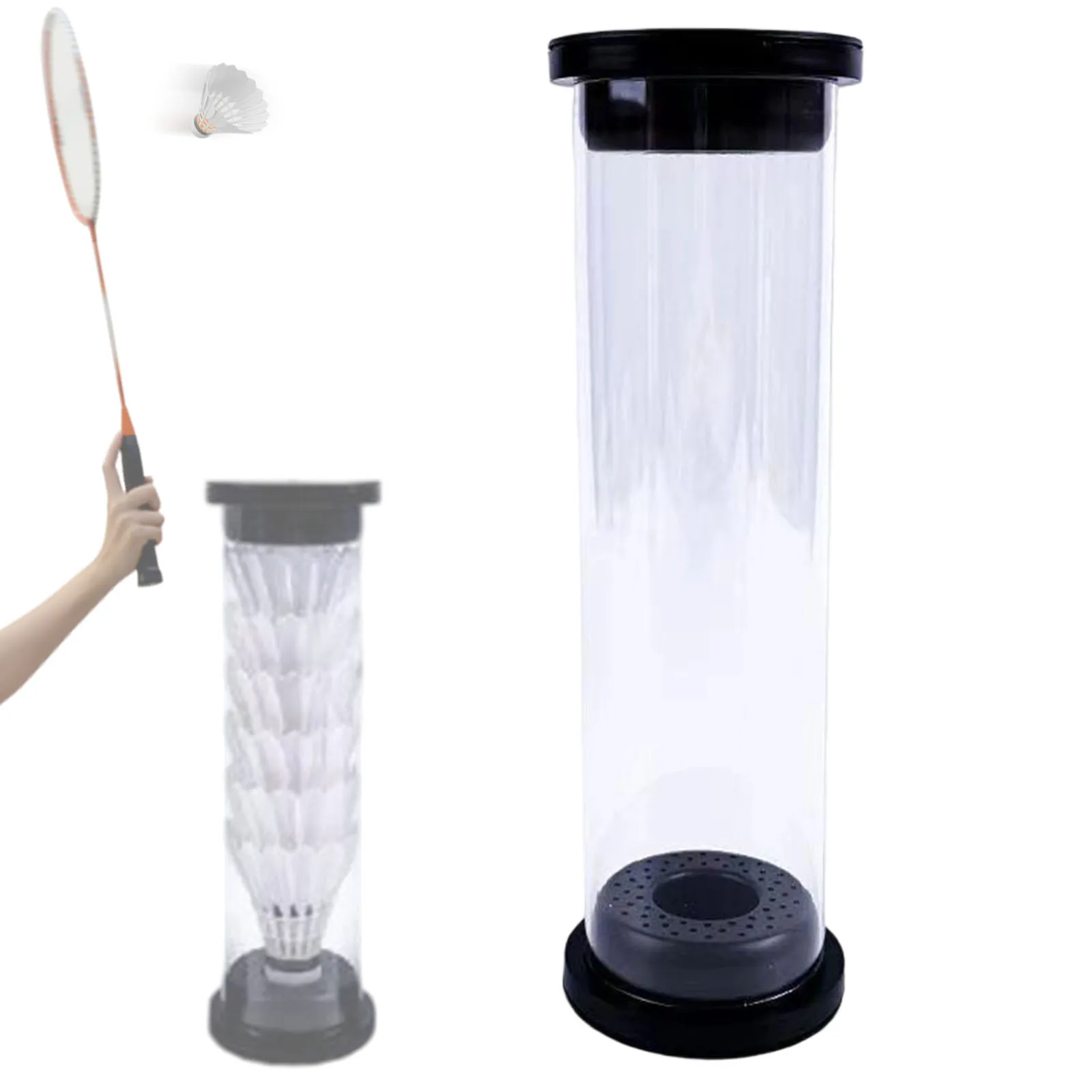 حاوية تخزين كروية خفيفة الوزن محمولة لتخزين كرة الريشة، حامل كرة مقاوم للماء للمراكز الرياضية وصالة الألعاب الرياضية