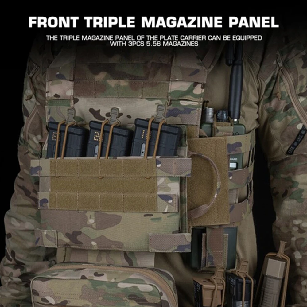 مجموعة حامل اللوحة التكتيكية JPC3.0 من سلسلة R مع نظام مولي مجهزة الاعتداء وحقيبة راديو ثلاثية المجلات ومعدات الغابة
