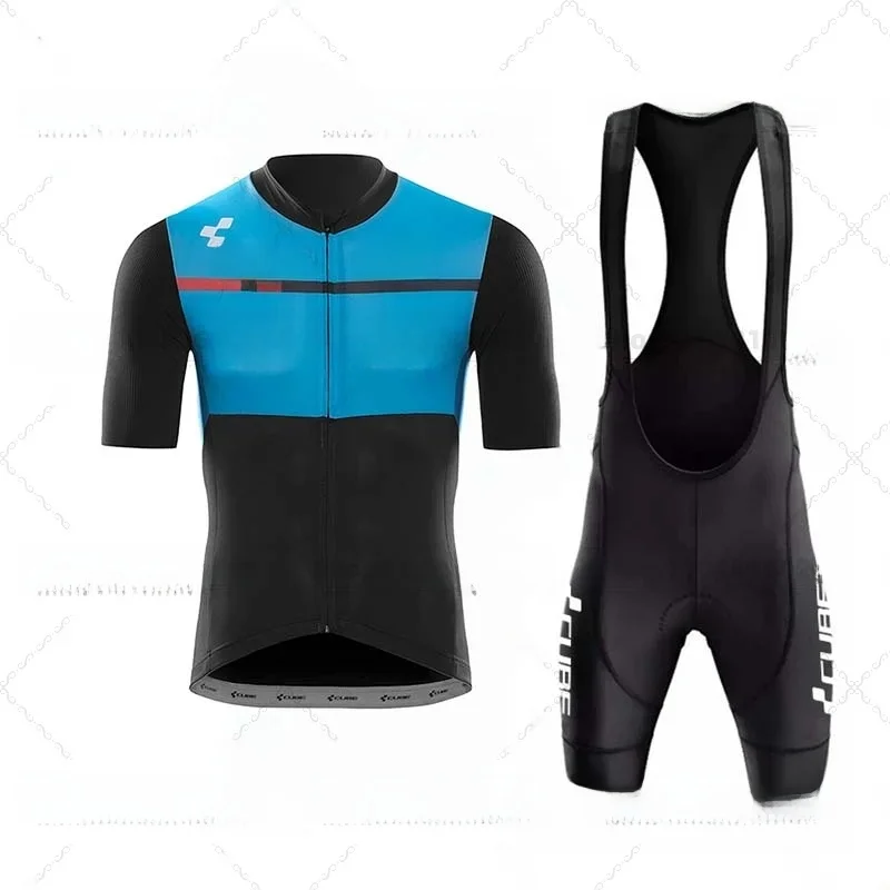 AliExpress FOXSASA Men's bicycle cube jersey mtb cycling suit Quick dry sports shirt Bicycling with strap bib shorts