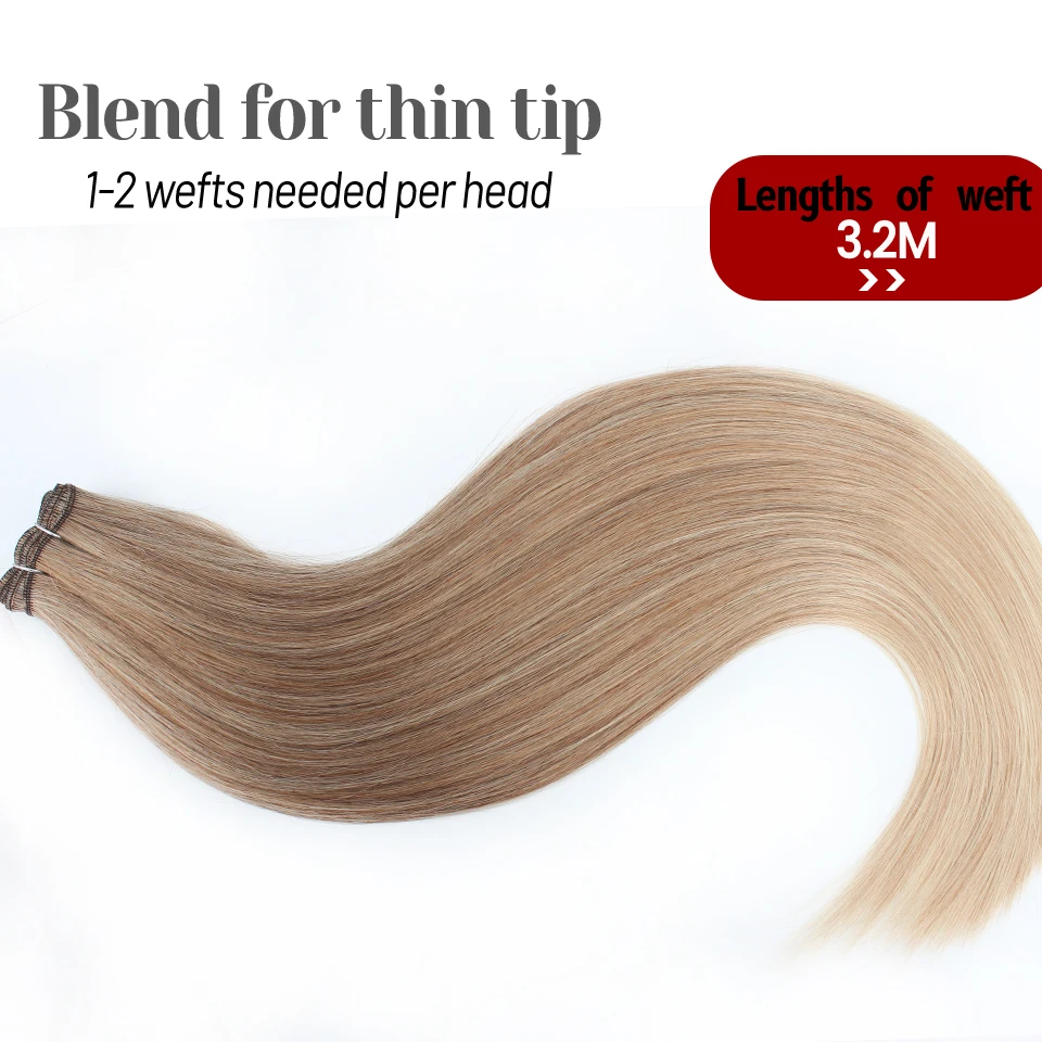 وصلات شعر صناعية مستقيمة طبيعية خياطة في ألياف مقاومة للحرارة وصلات شعر ذيل حصان 26 "200 جرام خصلات شعر