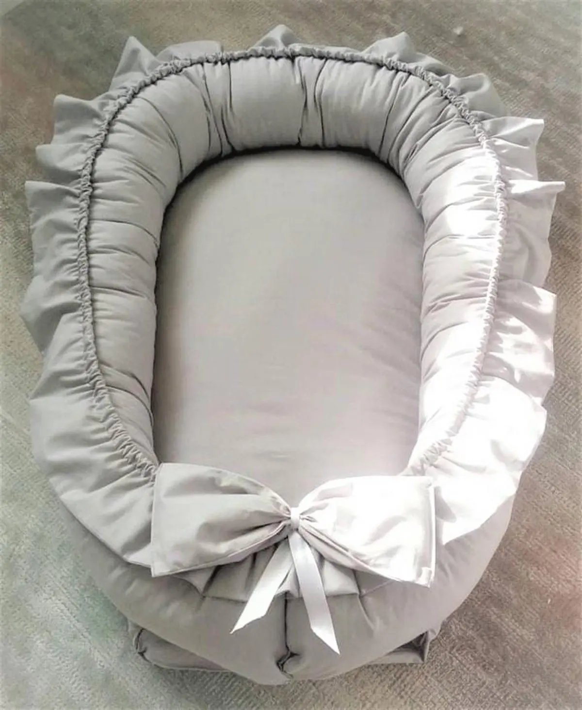 Handmade Gray Design Luxury Orthopedic Babynest