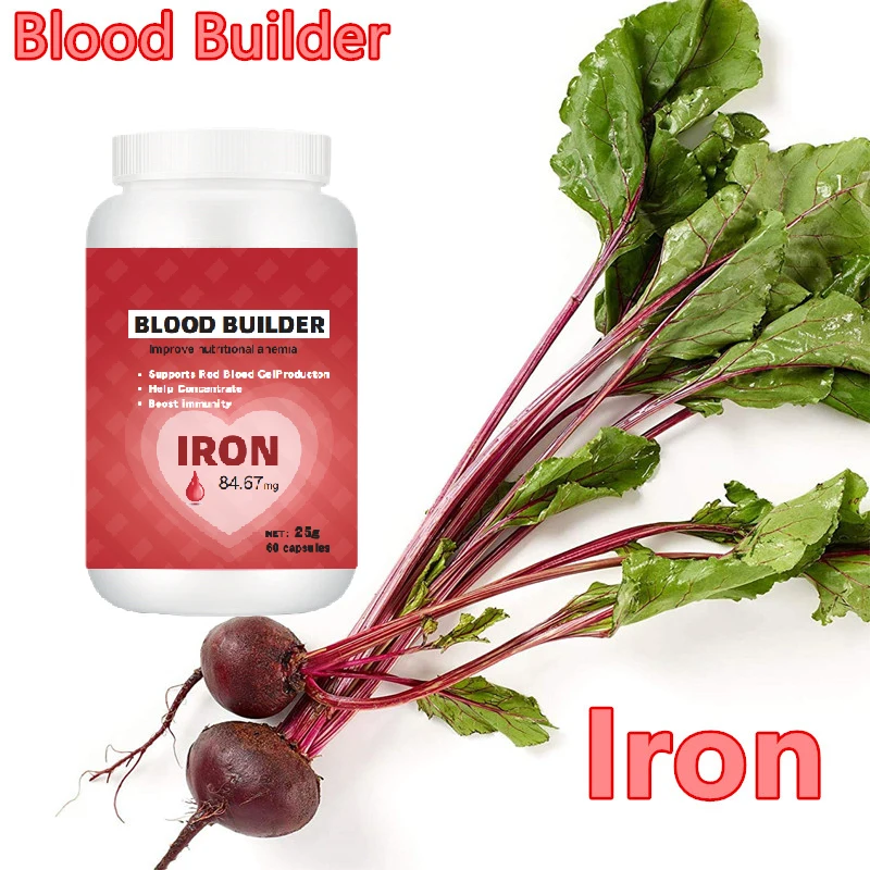 HELP REDUCE FATIGUEby Boosting Hemoglobin andSupporting Healthy Blood Iron supplements, anemia, help with fatigue, folic acid