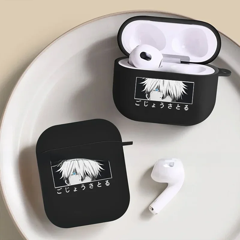 Popularne etui na słuchawki Anime Jujutsu Kaisen do Apple Airpods 1 2 3 Pro 2 Fushiguro Megumi Gojo Satoru Ryomen Etui ochronne — zdjęcie produktu 7