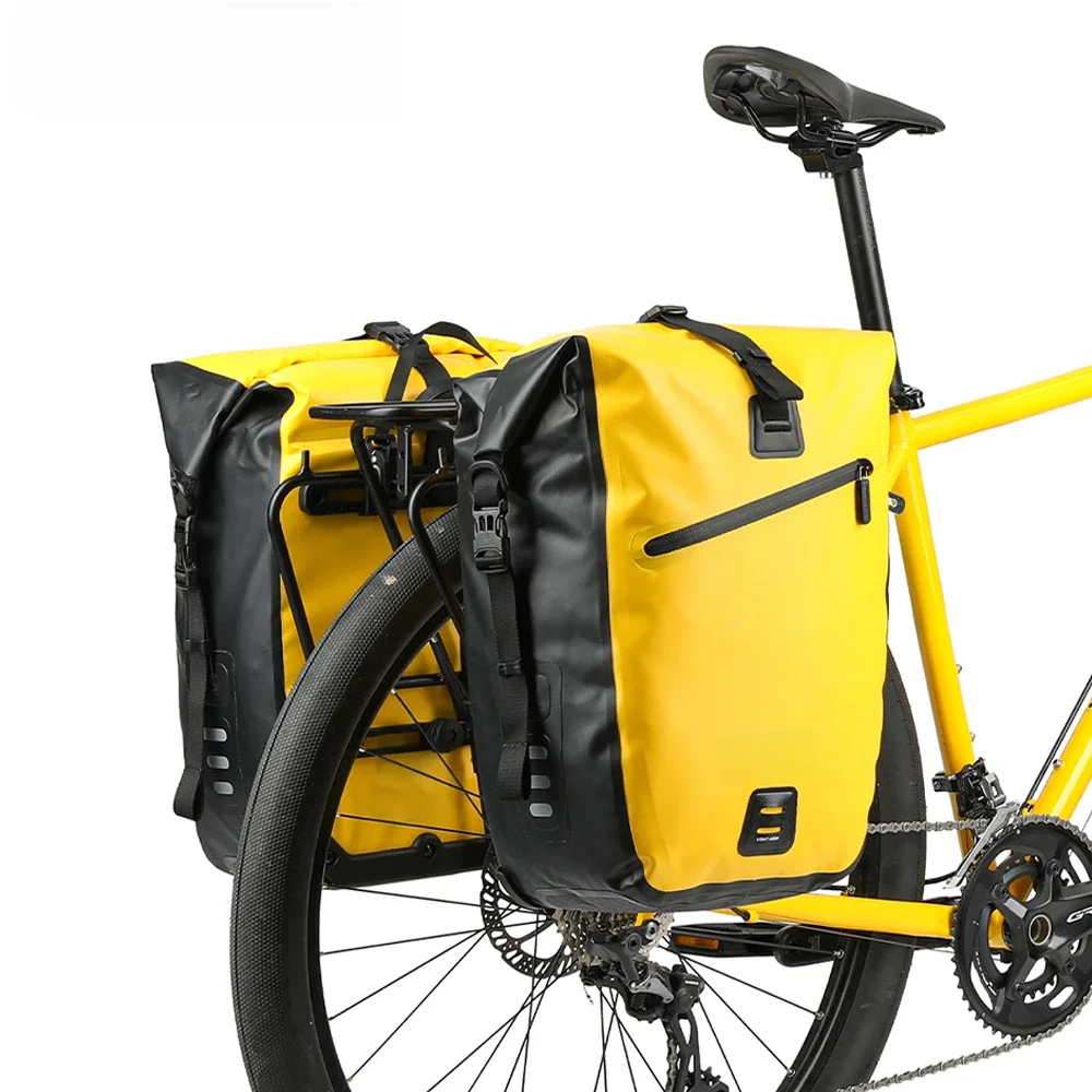AliExpress Rhinowalk Bike Back Seat Rack Bag Waterproof Travel Cycling Bag 27L 1PC Bicycle Rear Rack Tail Seat Trunk Bicycle Panniers Bag