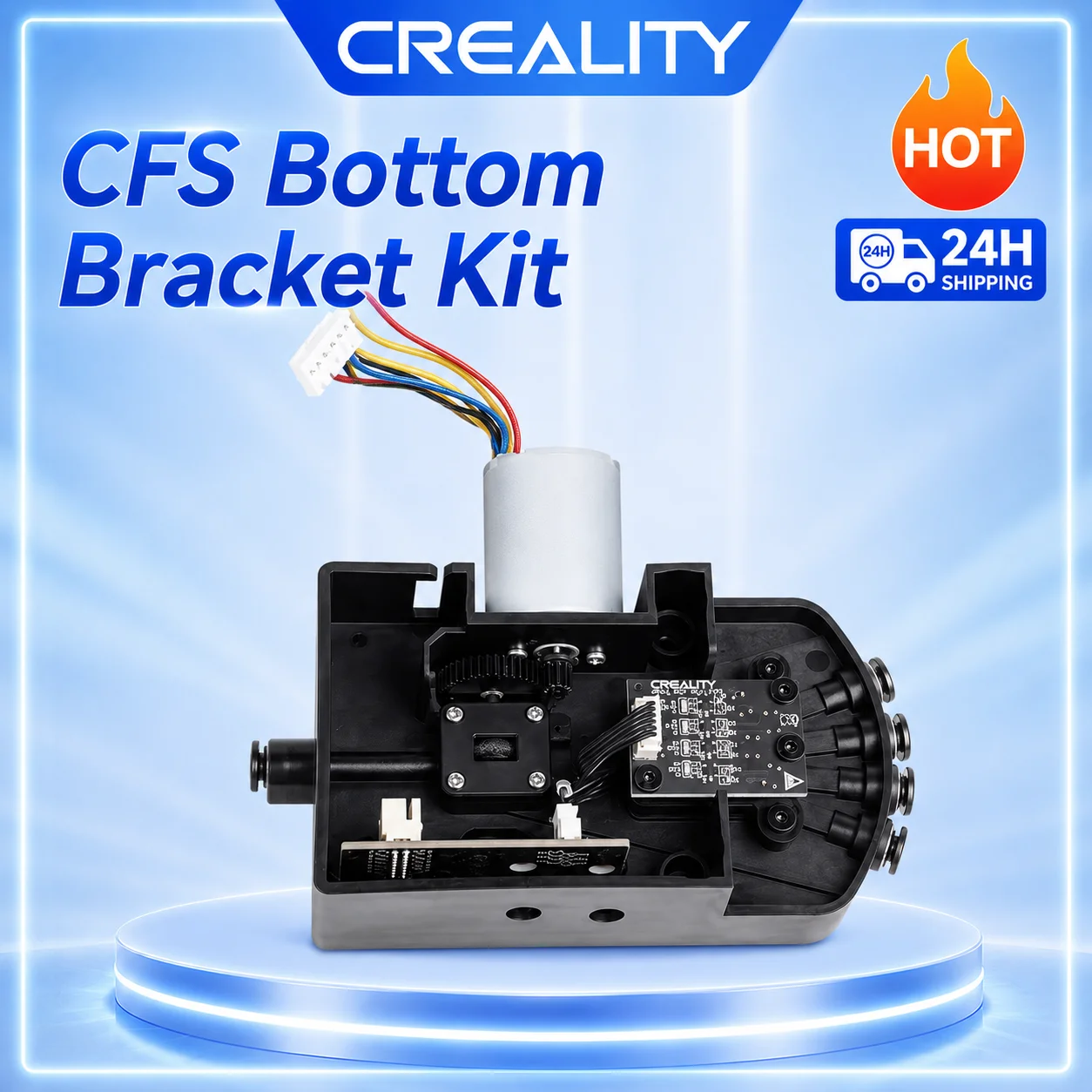 Creality Original CFS 3d Printer Parts Bottom Bracket Kit Five-way Kit_brushless Motor_0.35A_24V_L11_flat Shaft for K2 Plus