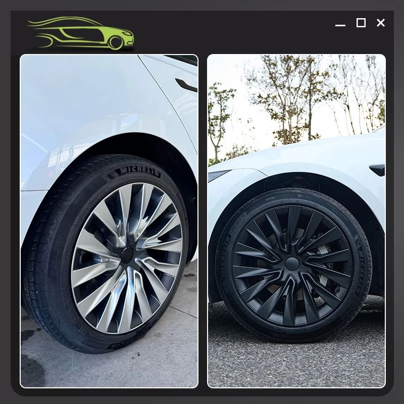 ٤ قطع غطاء عجلة توربيني مقاس 18 بوصة لتسلا موديل 3 هايلاند (2023–2025)، غطاء بديل عالي الأداء #6