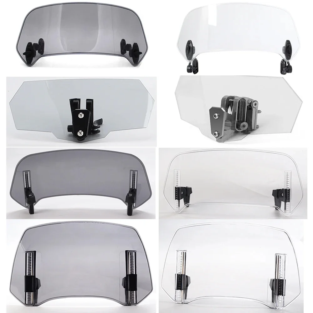 Universal Motorrad Windschutzscheibe Verlängerung Einstellbare Spoiler Clamp-On Windschutzscheibe Deflektor Für BMW KAWASAKI YAMAHA HONDA SUZUKI