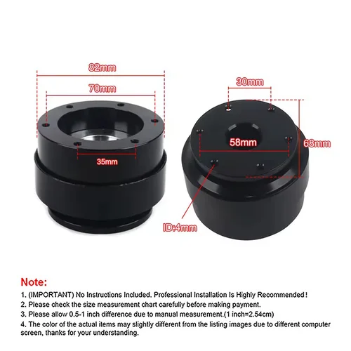 Imagen 2 del producto Adaptador de cubo de liberación rápida para volante de juego, simulador de carreras de 6 orificios de 70mm para camión MOZA Simagic M10 A/Mini Euro