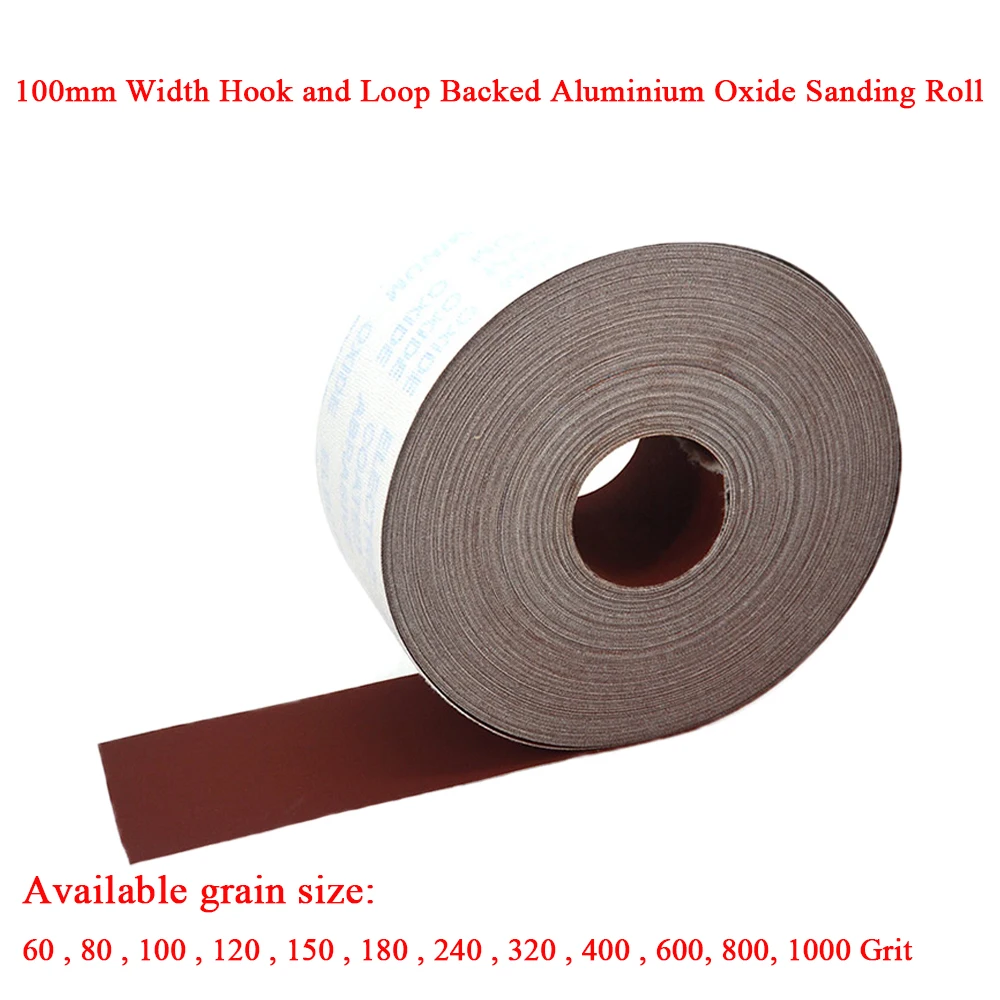 

4 Inch 100mm Hook Loop Sandpaper Rolls 60-1000 Grit Emery Cloth Roll Sand Paper Sheets for Metal Wood Car Jewellery Polish Tools