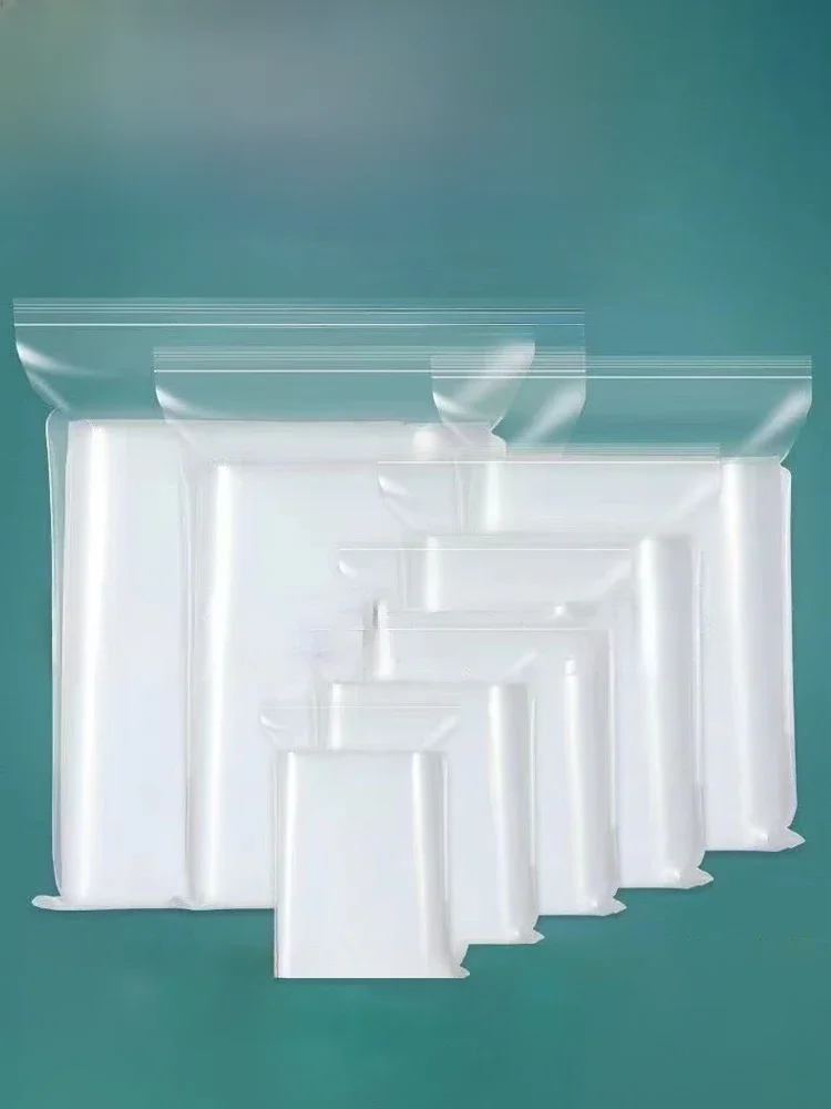 Sacs scellés à fermeture éclair épaisse, sac de rangement en plastique transparent pour petits bijoux, emballage alimentaire, fermeture éclair refermable, pochette d'étanchéité, vente en gros