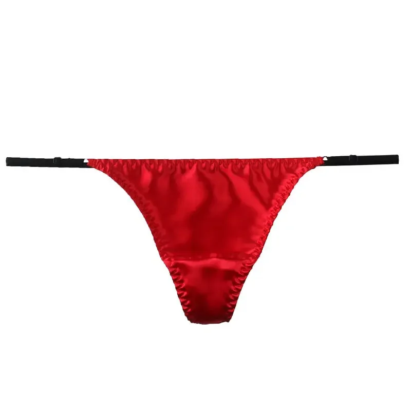 String en soie de mûrier pour femme, sous-vêtement confortable, respirant, élastique, sans trace, bas, audisexy