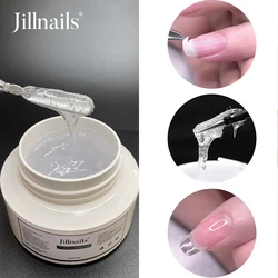 Jillnails Clear Fiber Glass Gel Fiberglass Nail Builder for Nails Extension Nail Repair 50G UV LED Gel