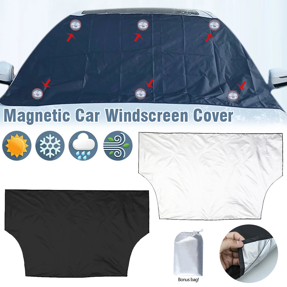 Magnetic Car Windscreen Cover Sun Shade Shield Dust Snow Ice Frost Protector