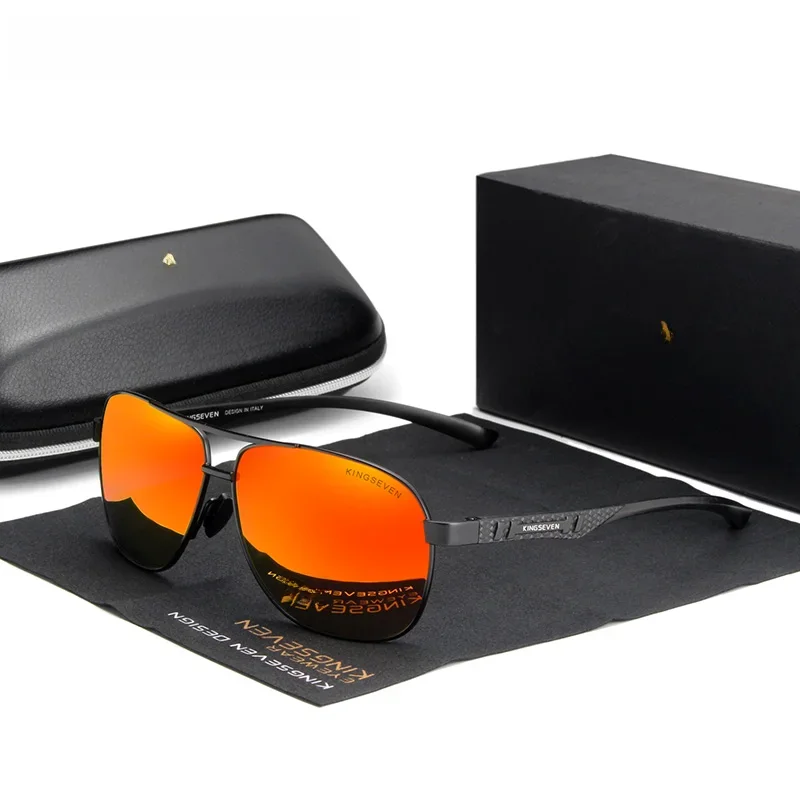 KINGSEVEN Merk Heren Zonnebril Gepolariseerd Aluminium UV400 Spiegel Zonnebril Dames - afbeelding 2