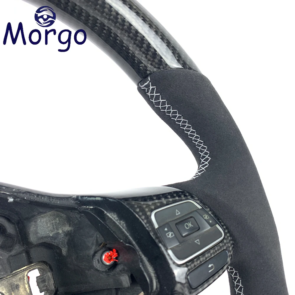 Custom CarbonFiber Steering Wheel For Volkswagen MK6 Steering Wheel For VW golf 6 7 8 R MK6 MK7 MK8 GTT steering Customizable