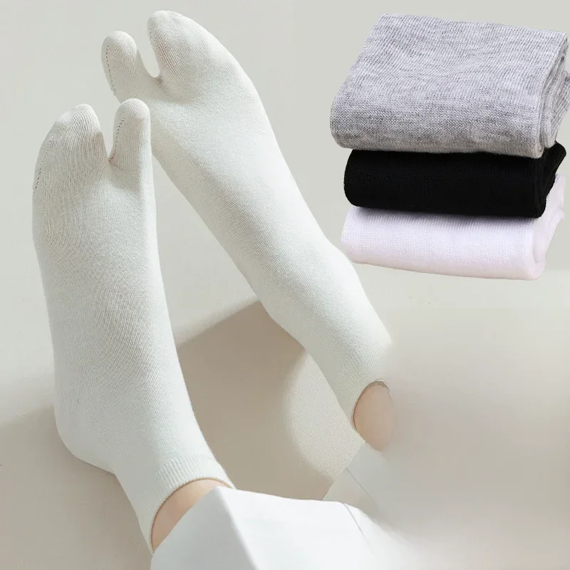 Meias de mesa estilo japonês para homens e mulheres, meias de dois dedos, quimono sandália flip flop