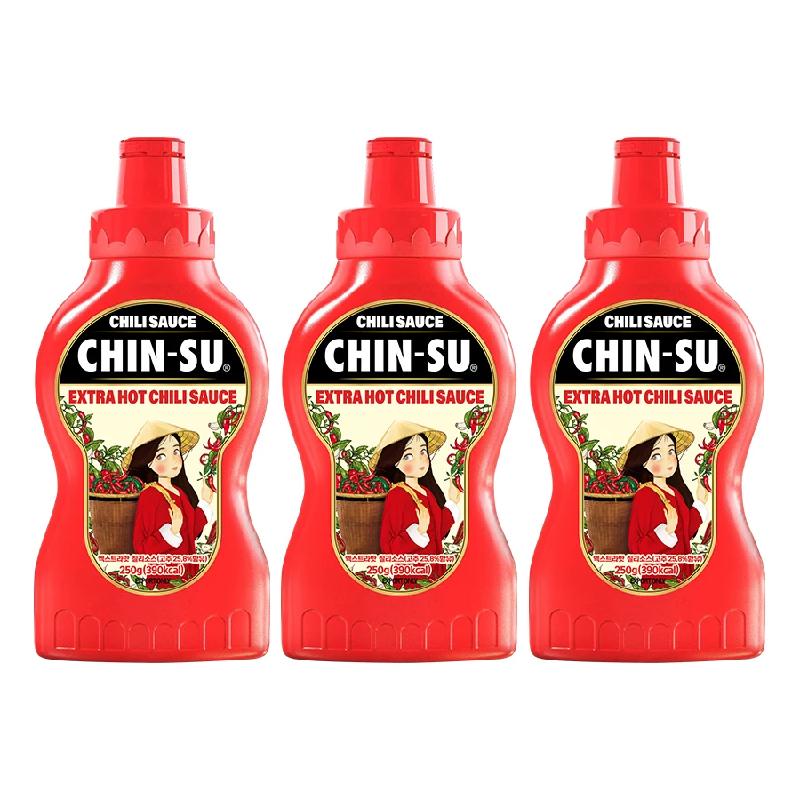 [Socy 25.5.9] Hydrophilic Extra Hot Chili Sauce 250g X 3