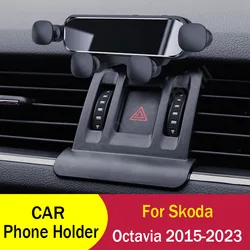 Gravity Car Phone Holder for For Skoda Octavia 2015-2023 Car Phone Support Mount Accessories