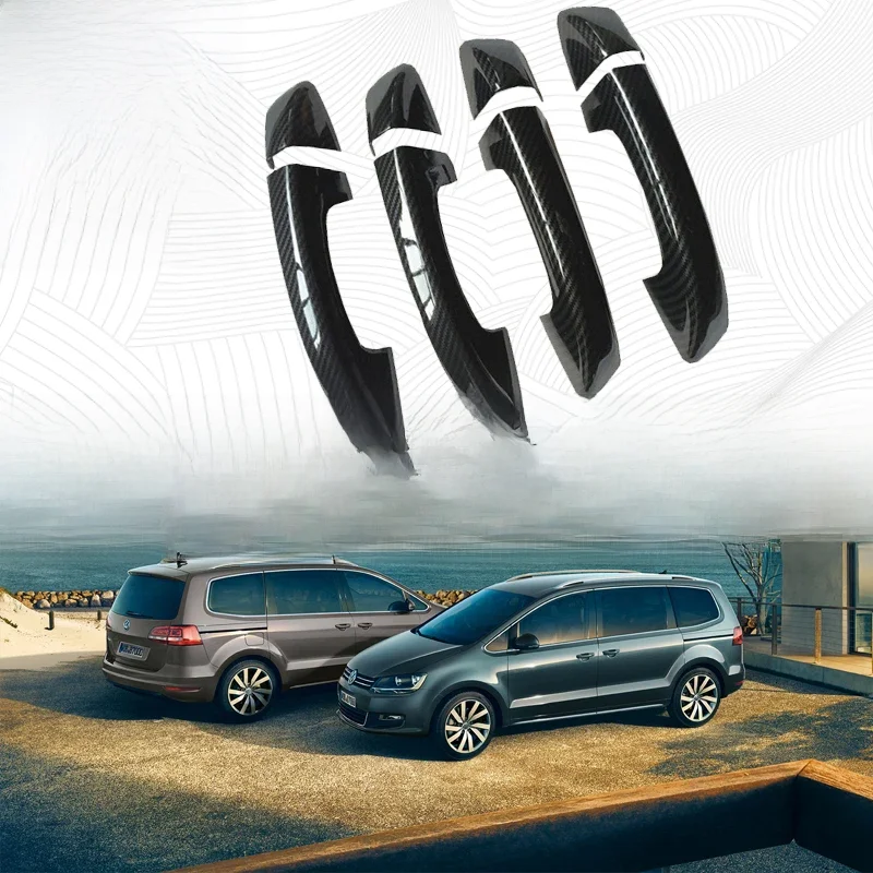 Chrom Auto Türgriff Abdeckungen Trim Für VW Volkswagen Sharan MK2 7N 2010 ~ 2022 ABS Set Chrom Styling Außen teile Zubehör