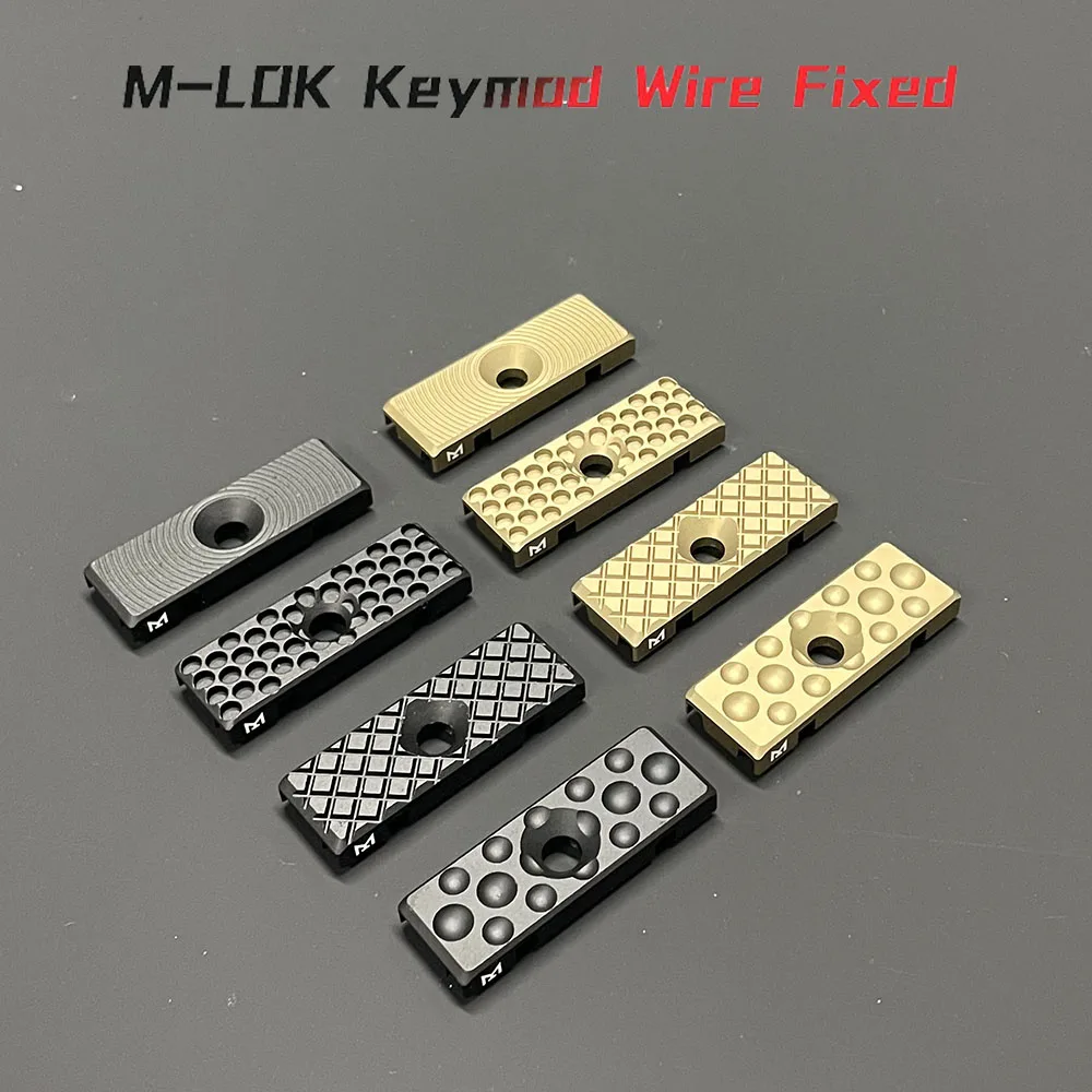 CNC Aluminum M-LOK Keymod Metal Wire Guide System Cable Management Rail Cover Tail Fixed Mount Hunting Tactical Gear Accessory