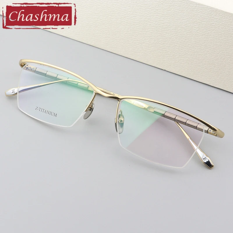 Chashma Prescription Glasses Gentlemen Pure Titanium Top Quality Optical Eyewear for Recipe Lenses Progressive Spectacles Frames