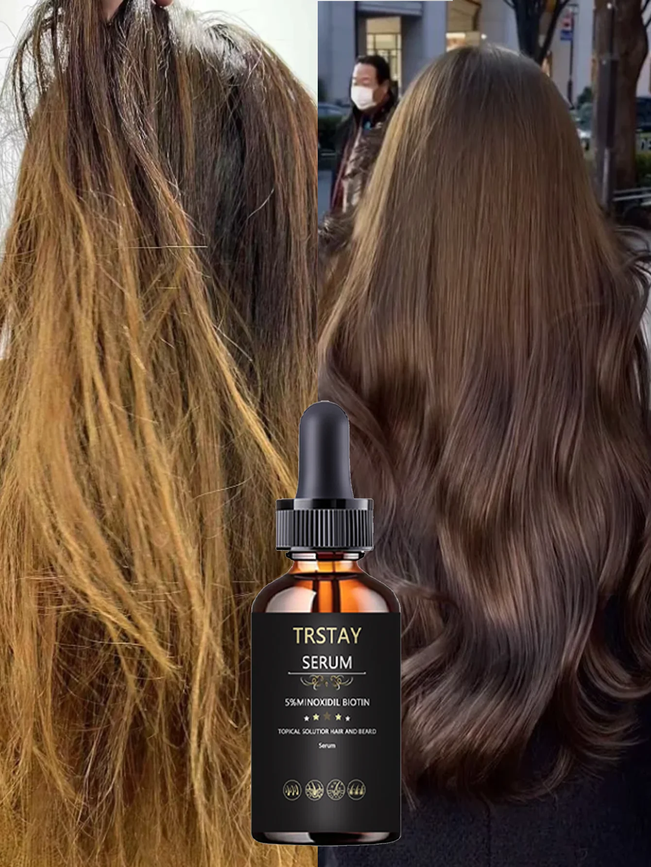 زيت عطري مرطب يعزز الشعر ويحسن مرونة الشعر وترطيب الشعر الناعم ويبدو أكثر سمكًا، محلول العناية بالشعر الطبيعي