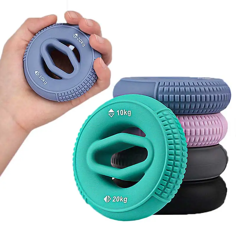 Silicone Grip Strengthener Wrist Arm Muscle Training Five Finger Exercise Decompression Hollow Grip Ring 5-50KG