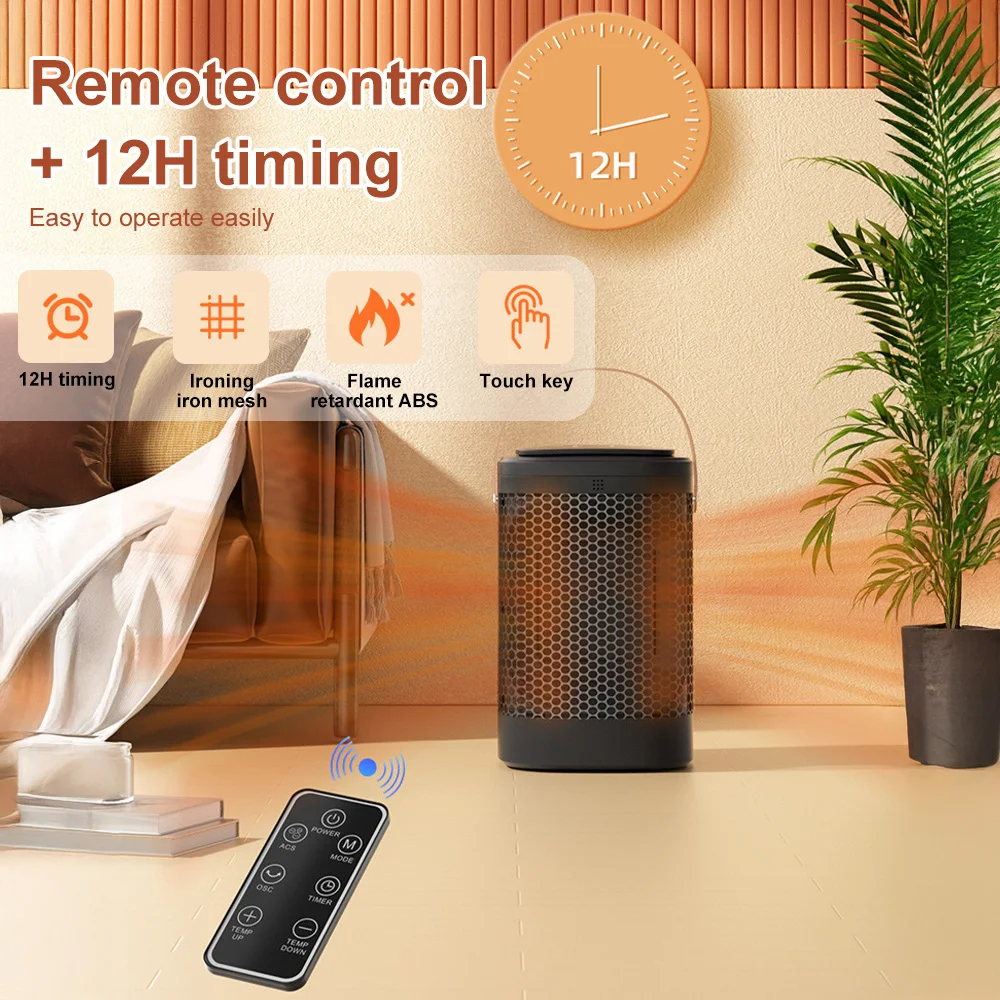 New Fan Heater Wall Mounted Electric Heater Heater Warm Air Cold Air Dual Mode with Remote Control Heater Air Conditioner