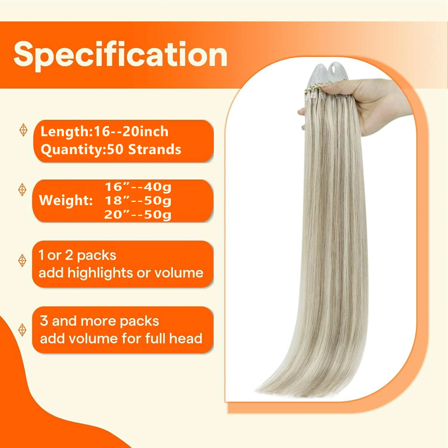 Microlink Hair Extensions Human Hair Micro Bead Hair Extensions Real Human Hair  Cold Fusion Invisible Micro Loop No Glue Needed