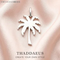 Pendant Coconut Palm Tree Fine Jewelry Europe Style 925 Sterling Silver Accessories Gift For Women Men
