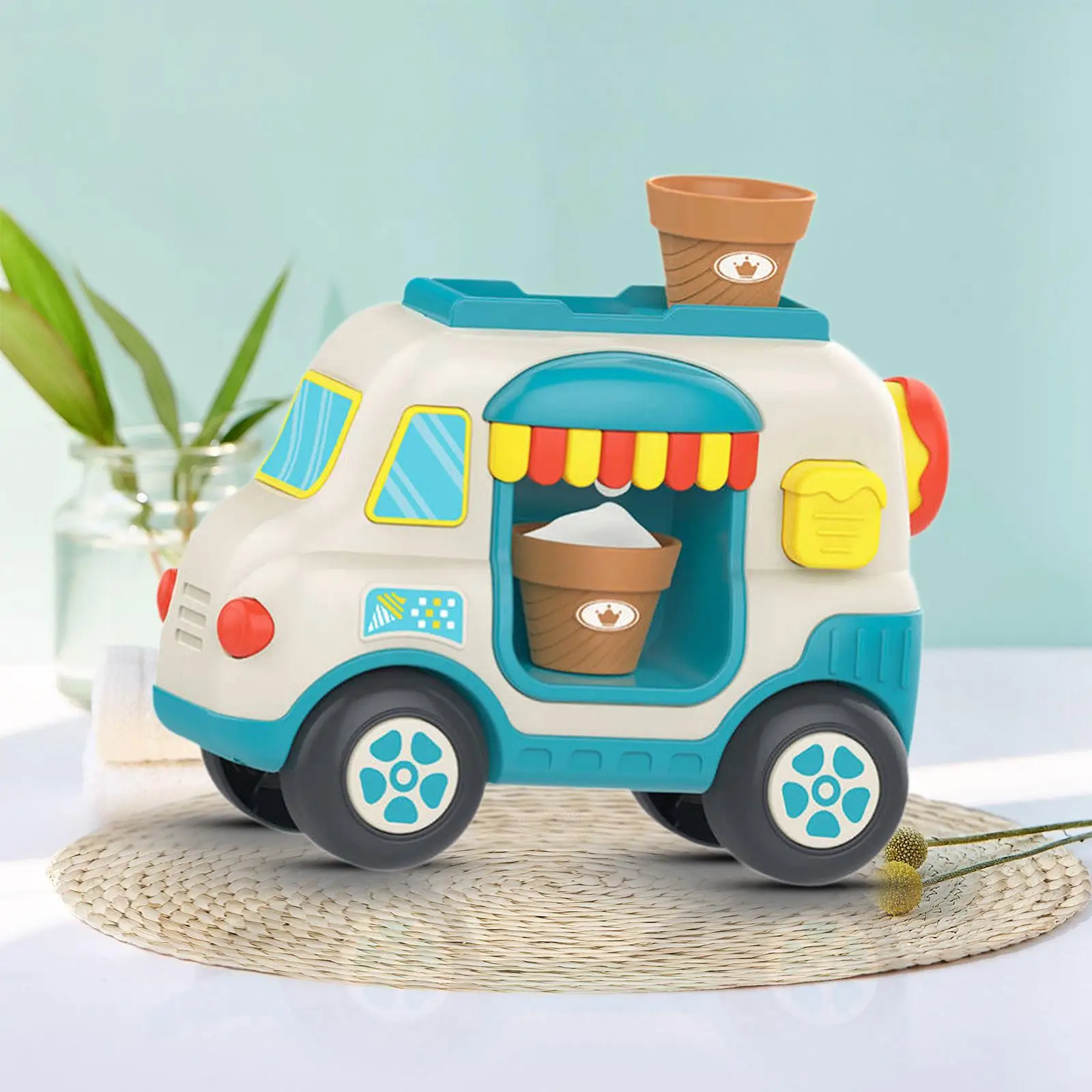 버스 버블 머신 목욕 장난감 휴대용 아이스크림 거품 욕조 기계 제조 업체 어린이를위한 경량 소년 소녀 생일 어린이 날 선물