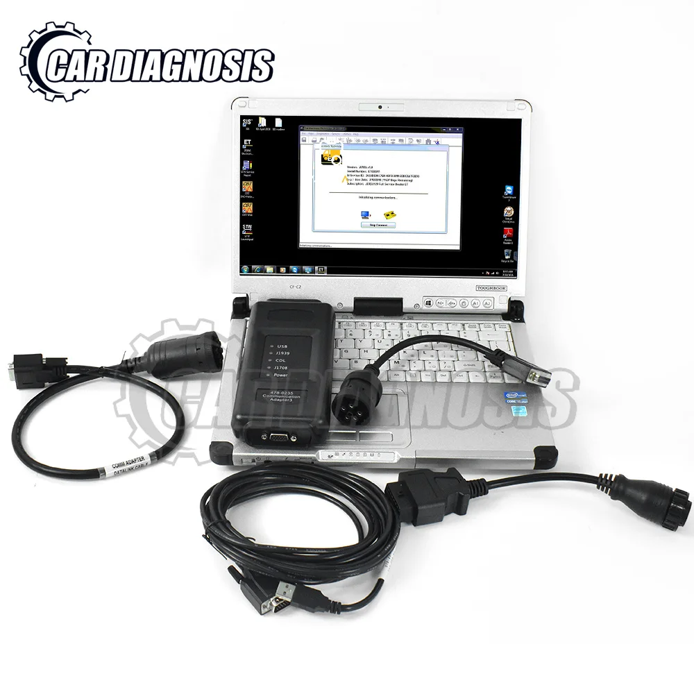 Toughbook CF C2 laptop Communication Adapter ET4 Electric Diagnostic Tool SIS ET3 317-7485 ET4 478-0235