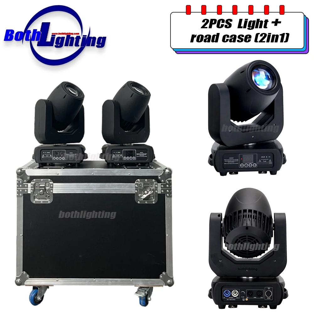 Bothlighting 2pcs with a case 150w LED Spot Moving Head Light DJ Set DMX Stage Light for Wedding Party